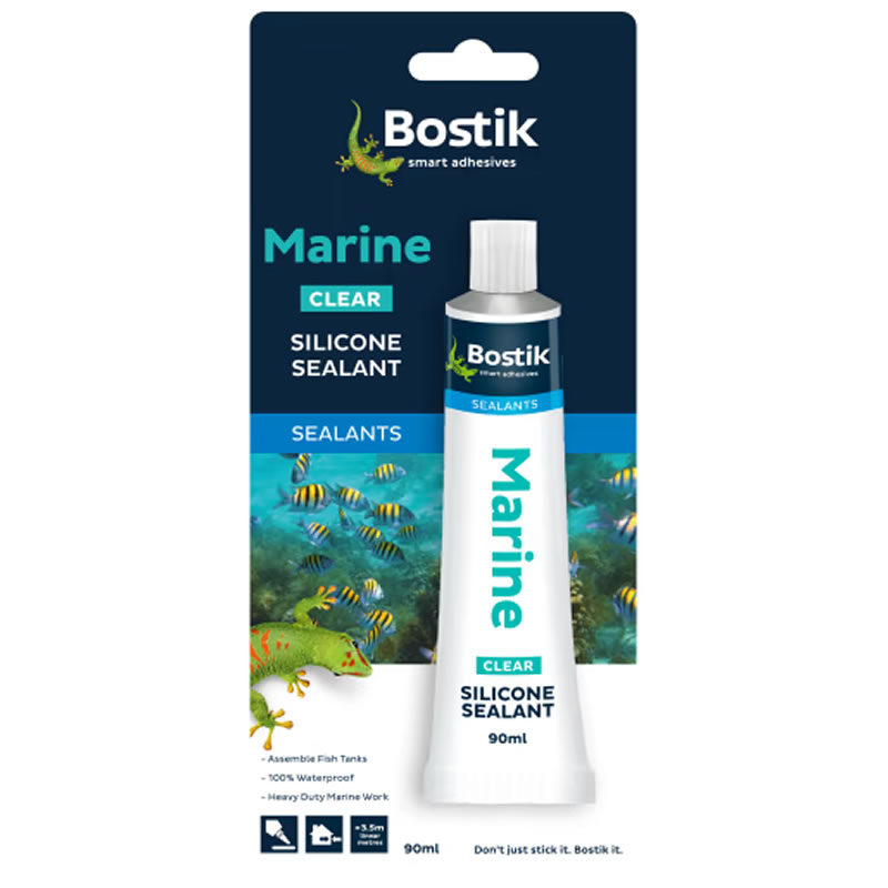 SEALANT - BOSTIK SILICONE MARINE 90ML CLEAR